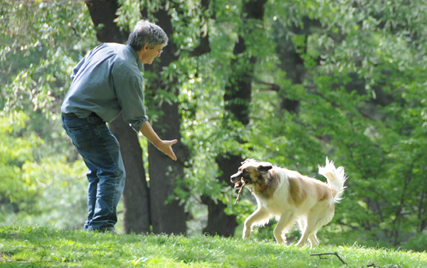 Man with dog
